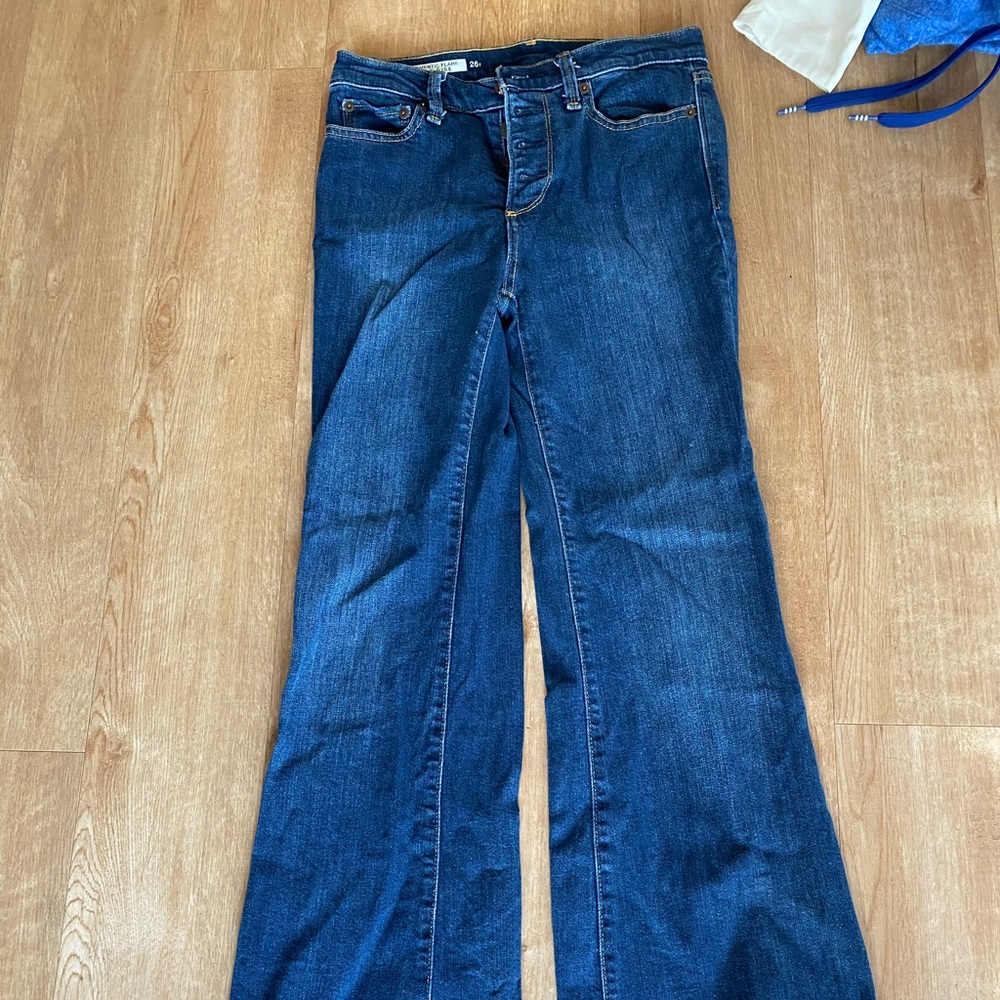 High waisted flare leg jeans NWOT